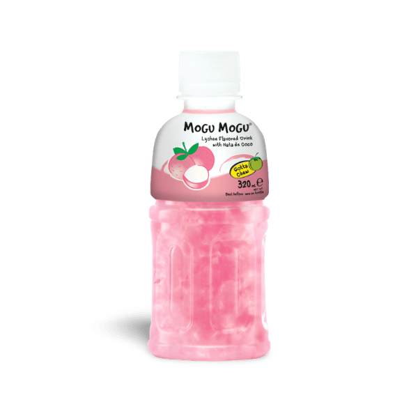 Mogu Mogu Litchi-smaksdrink med Nata De Coco